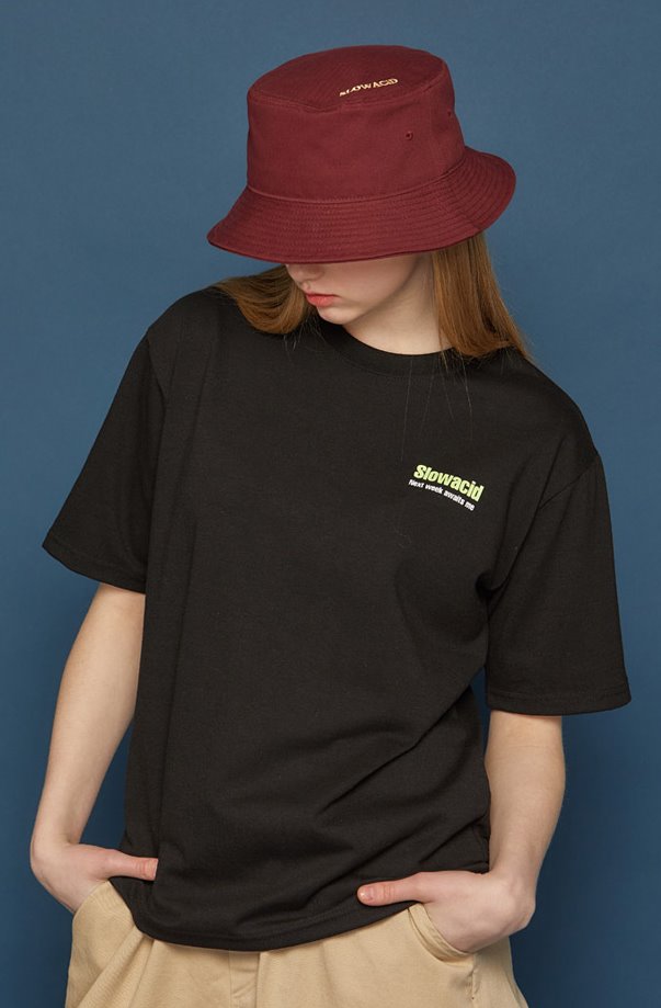 スローアシッド(SLOW ACID) SLOWACID Bucket Hat (BURGUNDY)