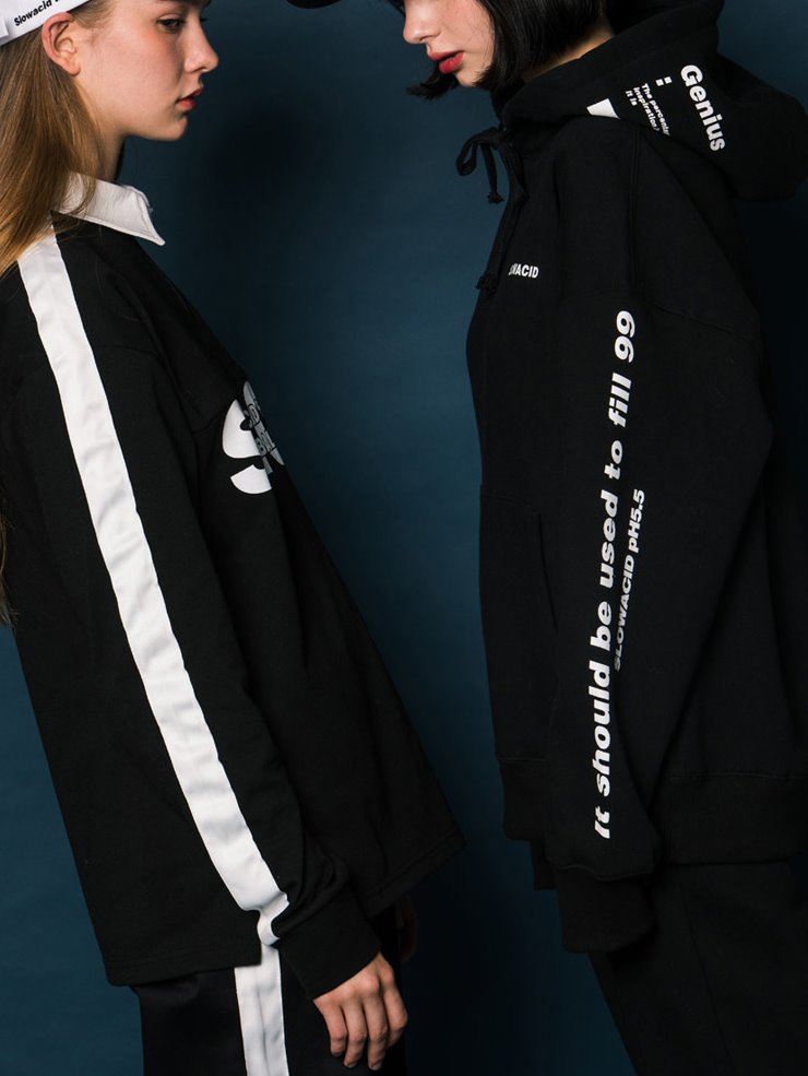 スローアシッド(SLOW ACID) Side Point Training Pants (BLACK)