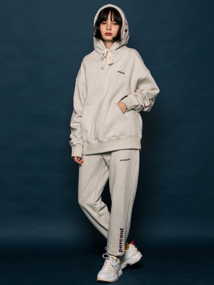 スローアシッド(SLOW ACID) Side Point Training Pants (OATMEAL)