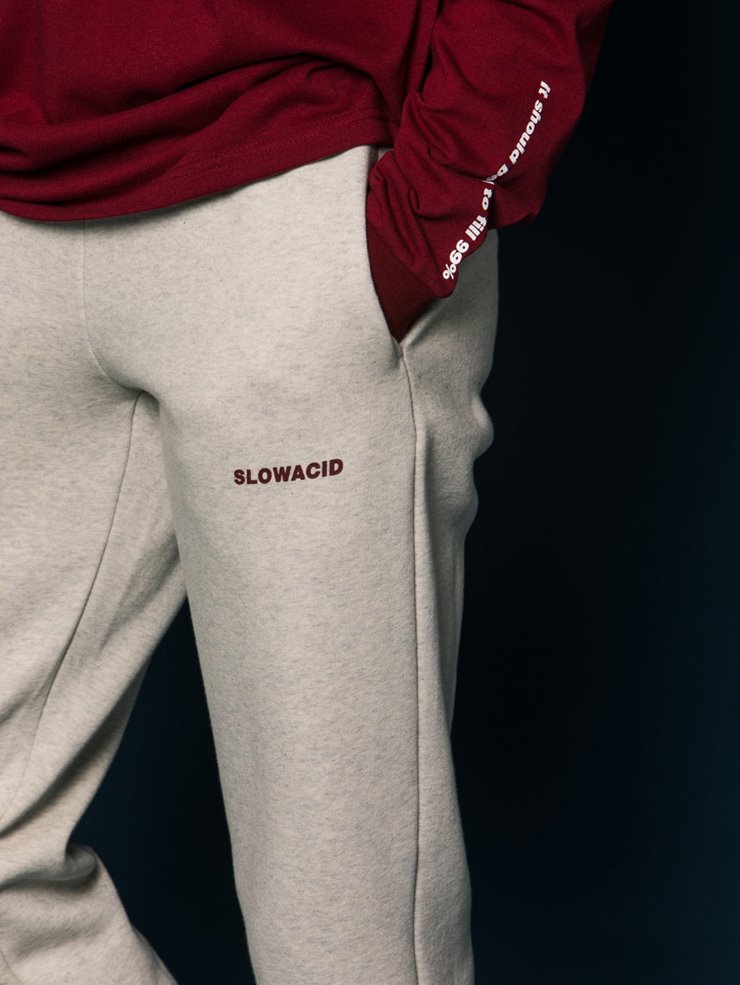 スローアシッド(SLOW ACID) Side Point Training Pants (OATMEAL)