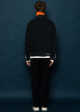 スローアシッド(SLOW ACID) Logo Slit Slacks (BLACK)