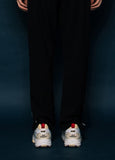スローアシッド(SLOW ACID) Logo Slit Slacks (BLACK)