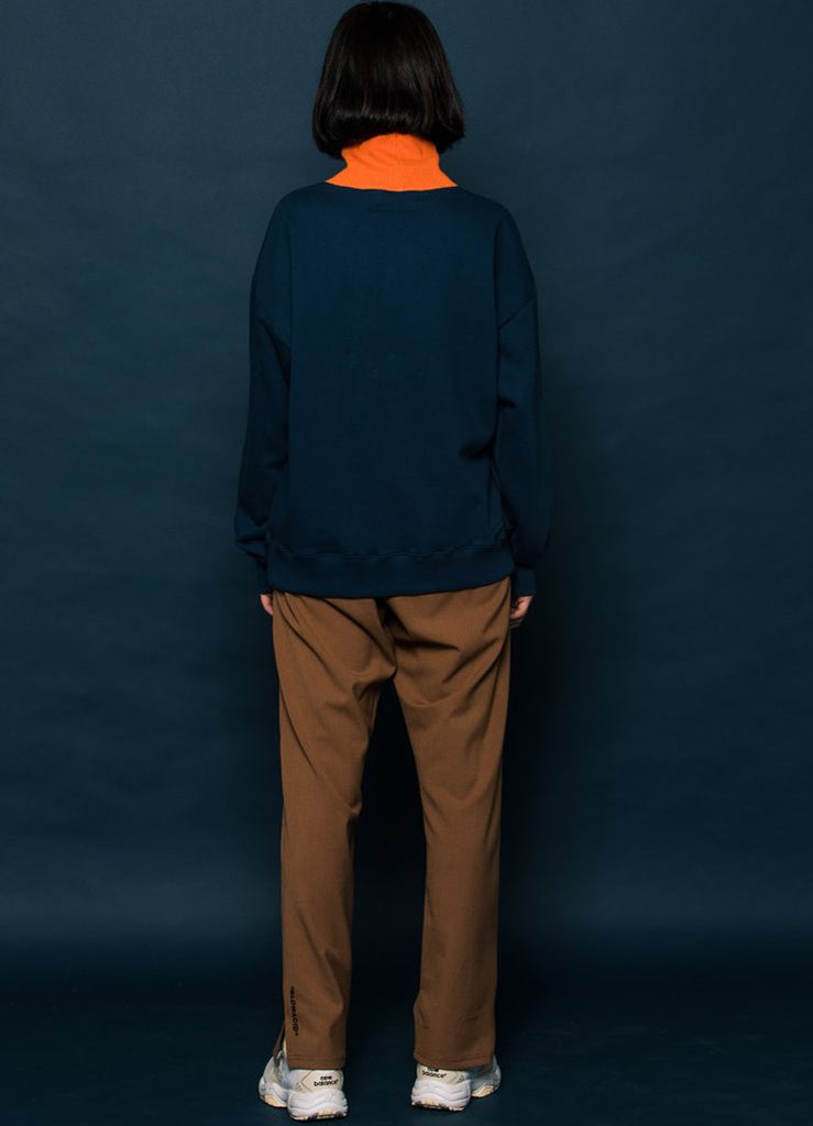 スローアシッド(SLOW ACID) Logo Slit Slacks (CAMEL)