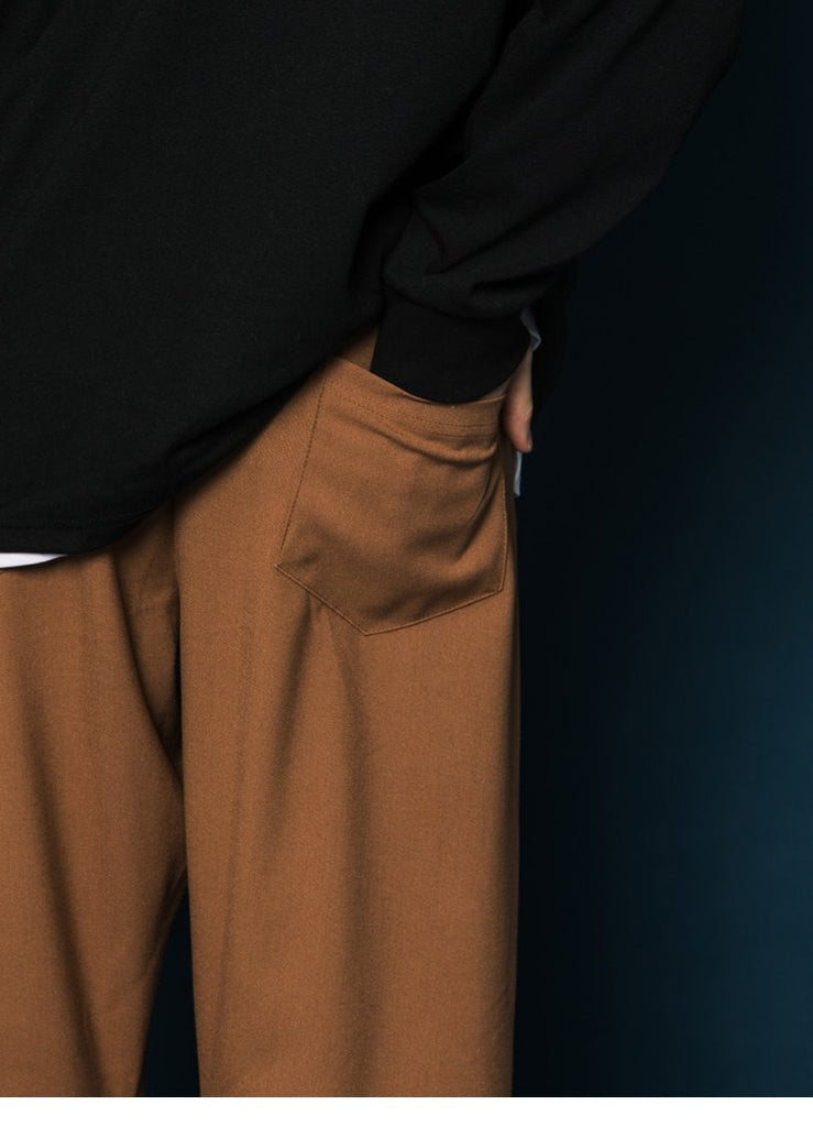 スローアシッド(SLOW ACID) Logo Slit Slacks (CAMEL)