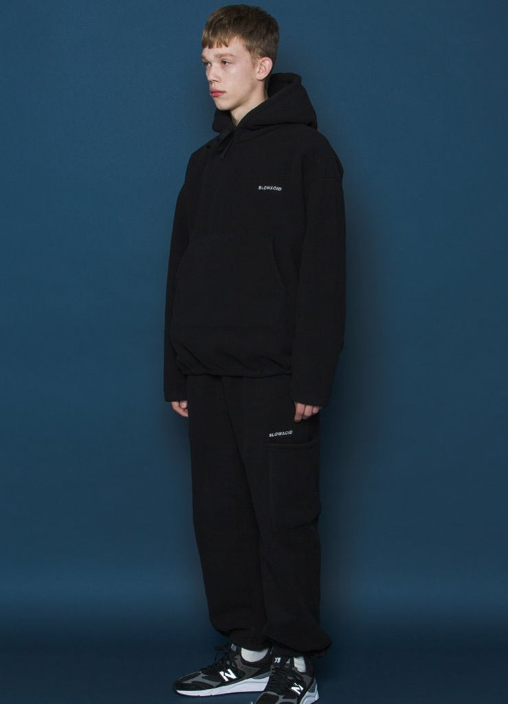 スローアシッド(SLOW ACID) Heavy Fleece Pants (BLACK)