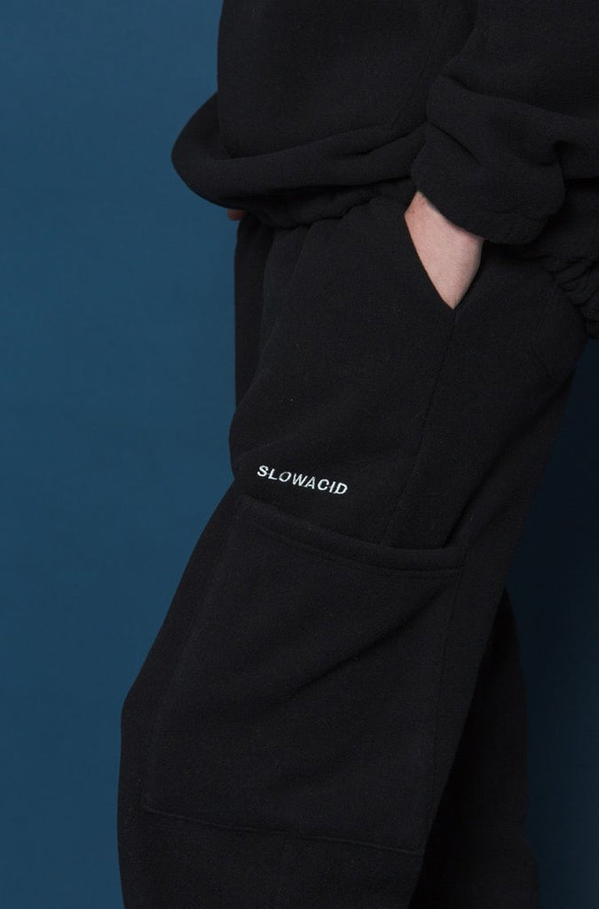 スローアシッド(SLOW ACID) Heavy Fleece Pants (BLACK)