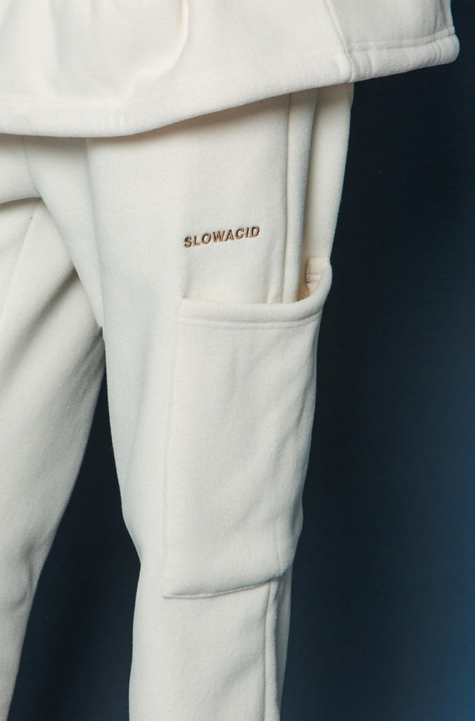 スローアシッド(SLOW ACID) Heavy Fleece Pants (IVORY)
