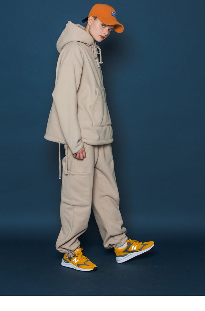 スローアシッド(SLOW ACID) Heavy Fleece Pants (BEIGE)