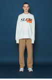 スローアシッド(SLOW ACID) WINTER Logo Slit Slacks (BEIGE)