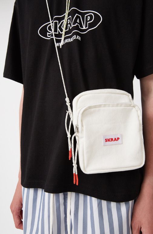 スクラップ(SKRAP) DENIM small bag Off white