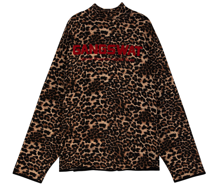 シディスコンマ(SHETHISCOMMA) LEOPARD FLEECED JACKET