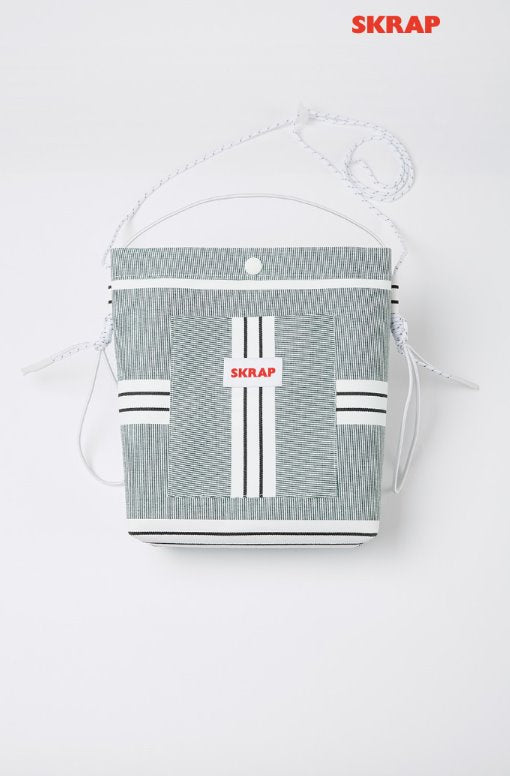 スクラップ(SKRAP) AWNING sacoche bag Green stripe