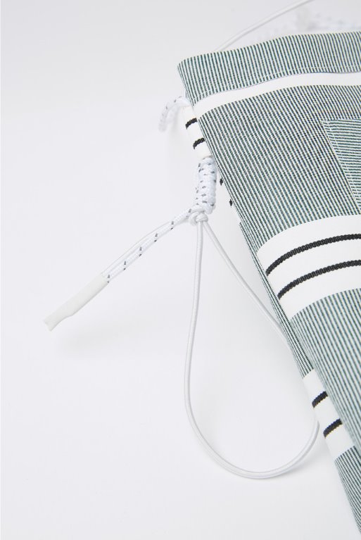 スクラップ(SKRAP) AWNING sacoche bag Green stripe