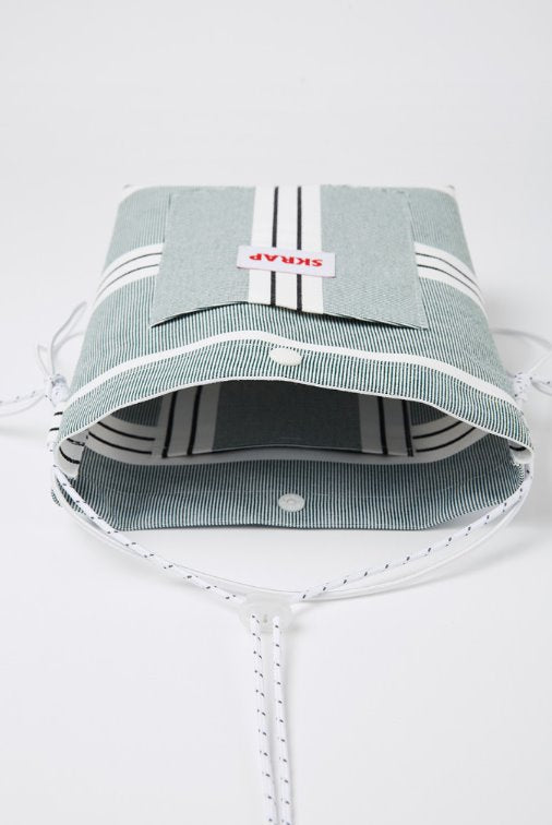 スクラップ(SKRAP) AWNING sacoche bag Green stripe
