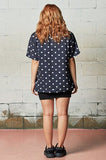 セイントペイン(SAINTPAIN) SP DOT HAWAIIAN SHIRT (NAVY)