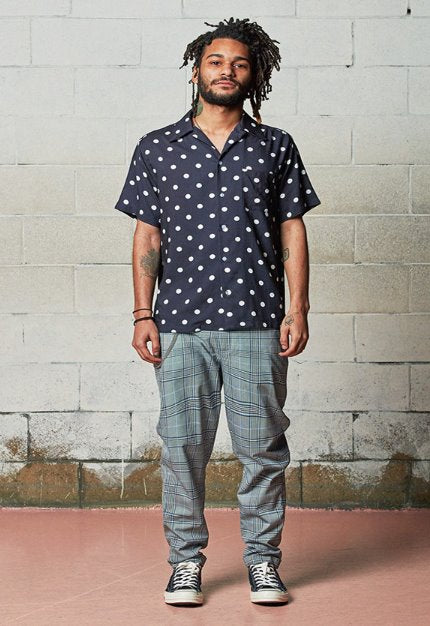 セイントペイン(SAINTPAIN) SP DOT HAWAIIAN SHIRT (NAVY)