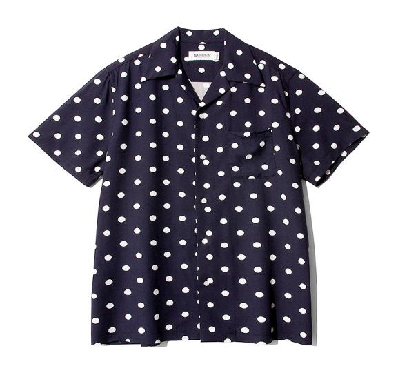 セイントペイン(SAINTPAIN) SP DOT HAWAIIAN SHIRT (NAVY)