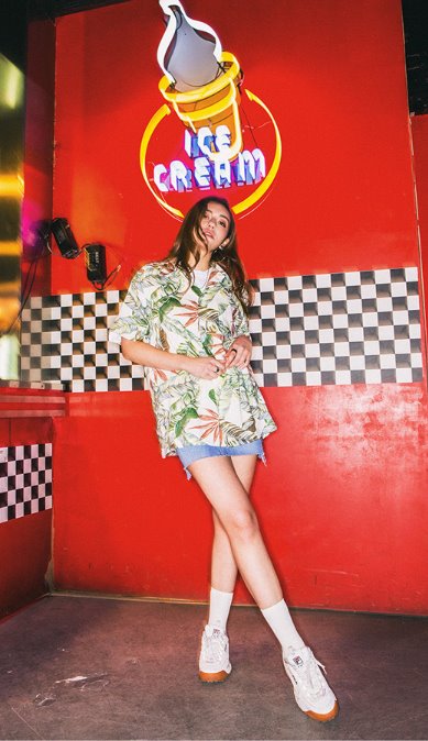 セイントペイン(SAINTPAIN) SP FLOWER HAWAIIAN SHIRT-MINT