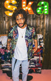セイントペイン(SAINTPAIN) SP FLOWER HAWAIIAN SHIRT-MINT
