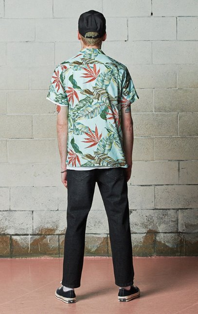 セイントペイン(SAINTPAIN) SP FLOWER HAWAIIAN SHIRT-MINT