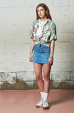 セイントペイン(SAINTPAIN) SP FLOWER HAWAIIAN SHIRT-MINT