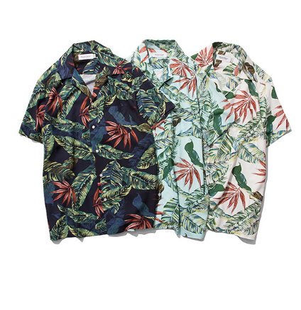 セイントペイン(SAINTPAIN) SP FLOWER HAWAIIAN SHIRT-MINT