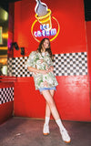 セイントペイン(SAINTPAIN) SP FLOWER HAWAIIAN SHIRT-NAVY