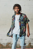 セイントペイン(SAINTPAIN) SP FLOWER HAWAIIAN SHIRT-NAVY