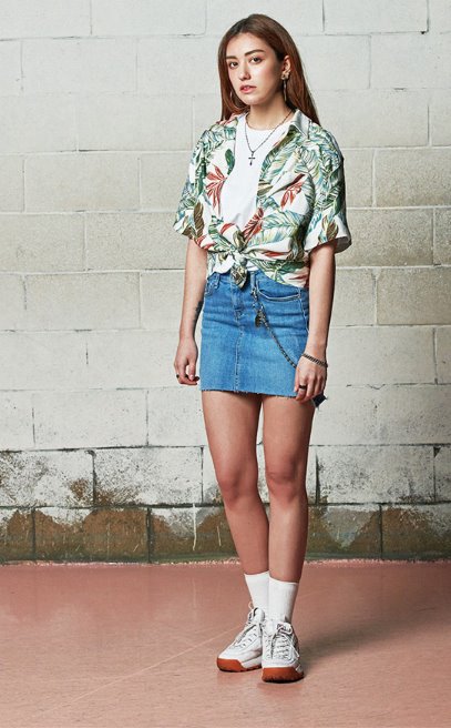 セイントペイン(SAINTPAIN) SP FLOWER HAWAIIAN SHIRT-NAVY