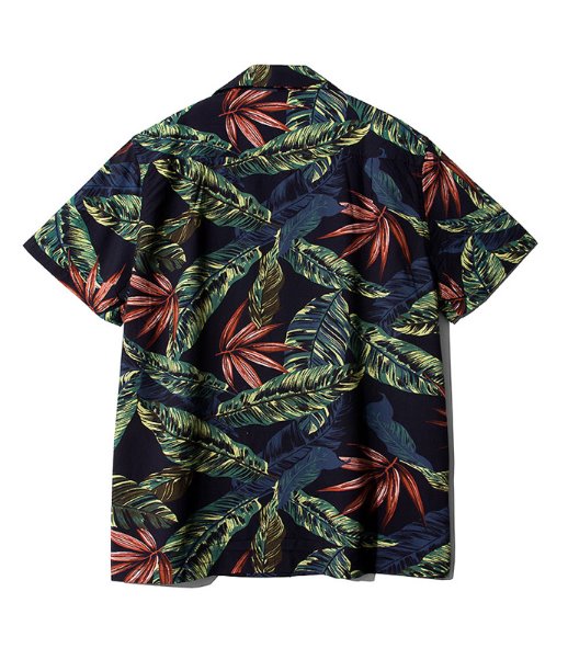 セイントペイン(SAINTPAIN) SP FLOWER HAWAIIAN SHIRT-NAVY