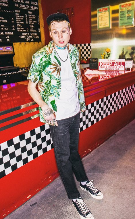 セイントペイン(SAINTPAIN) SP FLOWER HAWAIIAN SHIRT-IVORY