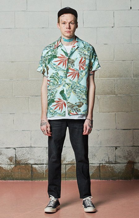セイントペイン(SAINTPAIN) SP FLOWER HAWAIIAN SHIRT-IVORY