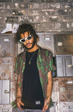 セイントペイン(SAINTPAIN) SP CACTUS HAWAIIAN SHIRT-BROWN