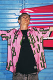 セイントペイン(SAINTPAIN) SP CACTUS HAWAIIAN SHIRT-BROWN