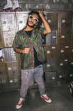 セイントペイン(SAINTPAIN) SP CACTUS HAWAIIAN SHIRT-BROWN