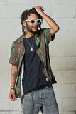 セイントペイン(SAINTPAIN) SP CACTUS HAWAIIAN SHIRT-BROWN