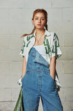 セイントペイン(SAINTPAIN) SP CACTUS HAWAIIAN SHIRT-BROWN