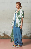 セイントペイン(SAINTPAIN) SP CACTUS HAWAIIAN SHIRT-BROWN