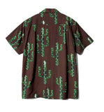 セイントペイン(SAINTPAIN) SP CACTUS HAWAIIAN SHIRT-BROWN
