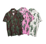 セイントペイン(SAINTPAIN) SP CACTUS HAWAIIAN SHIRT-BROWN