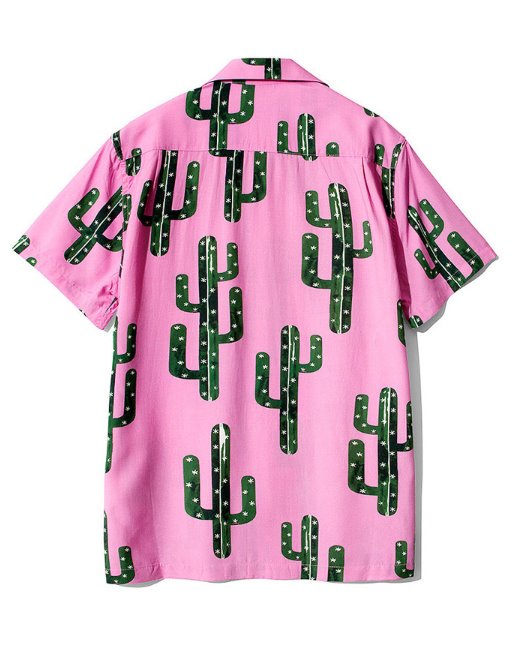 セイントペイン(SAINTPAIN) SP CACTUS HAWAIIAN SHIRT-PINK