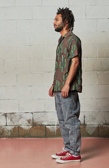 セイントペイン(SAINTPAIN) SP CACTUS HAWAIIAN SHIRT-WHITE