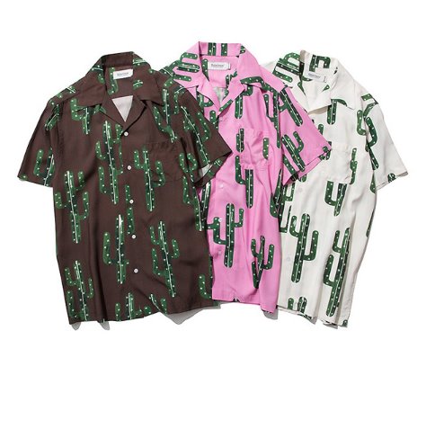 セイントペイン(SAINTPAIN) SP CACTUS HAWAIIAN SHIRT-WHITE