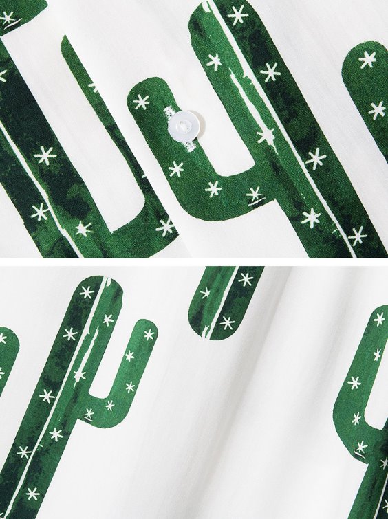 セイントペイン(SAINTPAIN) SP CACTUS HAWAIIAN SHIRT-WHITE
