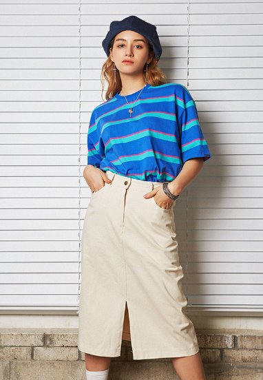 セイントペイン(SAINTPAIN) SP 19SS STRIPE TEE-BLUE