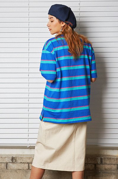 セイントペイン(SAINTPAIN) SP 19SS STRIPE TEE-BLUE