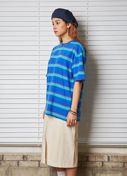 セイントペイン(SAINTPAIN) SP 19SS STRIPE TEE-BLUE