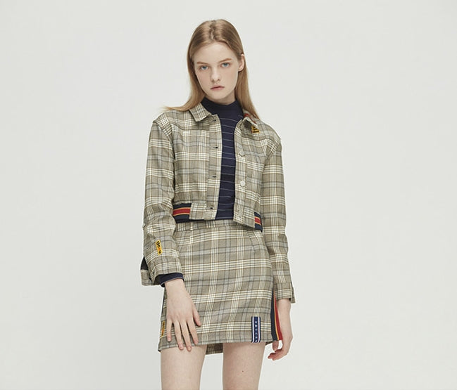 ロマンティッククラウン(ROMANTIC CROWN) GNAC Check Jacket_Grey