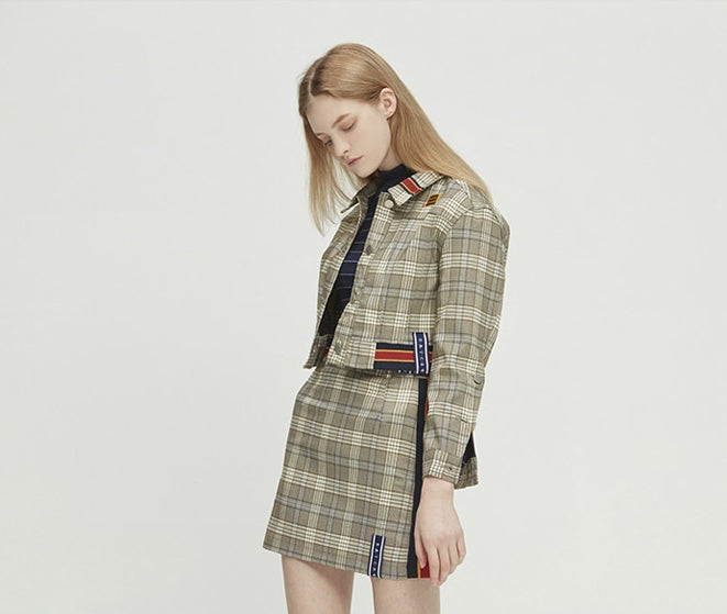 ロマンティッククラウン(ROMANTIC CROWN) GNAC Check Jacket_Grey