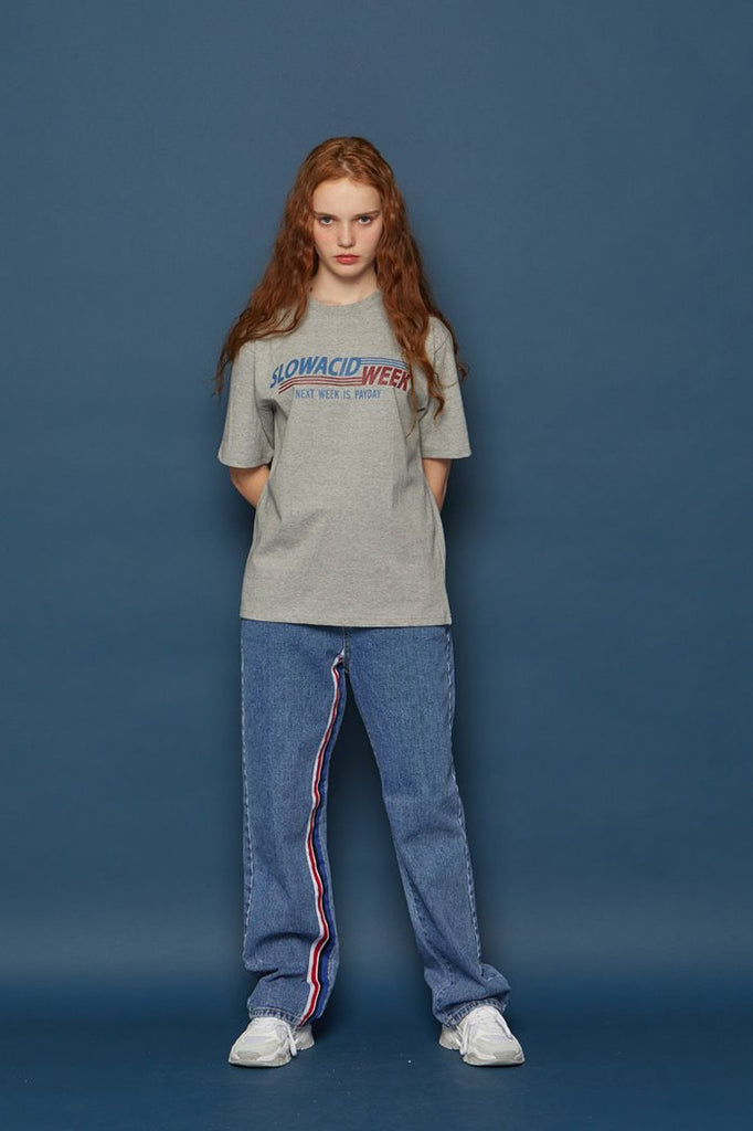 スローアシッド(SLOW ACID) Sideline Denim Pants (BLUE)